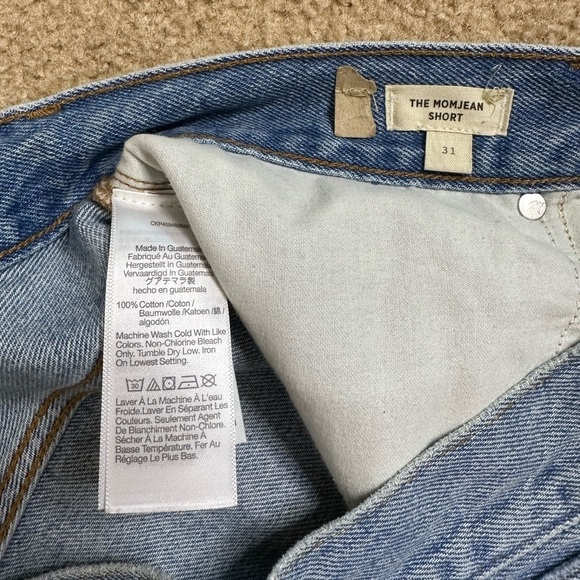 NWOT Madewell The MomJean Short Distressed Size 31 - Picture 9 of 12